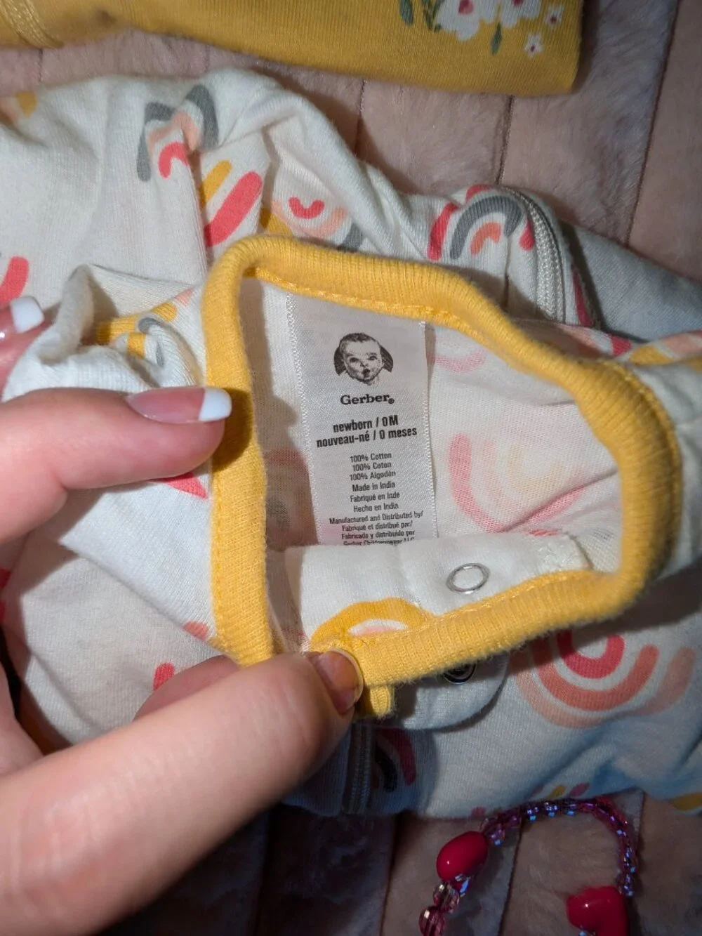 Newborn Baby Girl Onesie Bundle Gerber Carter's 5 Piece